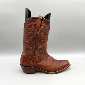 Moonshine Spirit Mens 12D Brown Leather Square Toe Western Cowboy Boots Rodeo